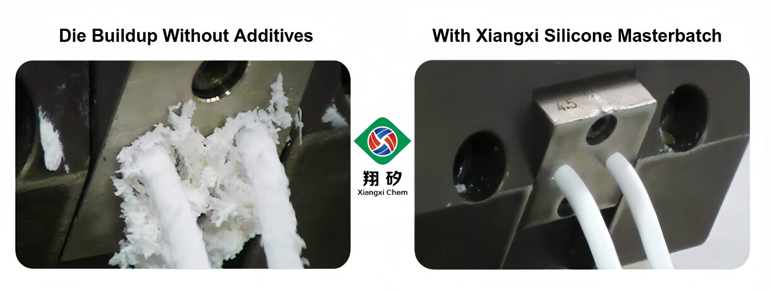 Die Buildup Without Additives & With Xiangxi Silicone Masterbatch